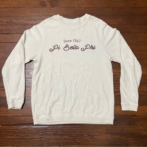 Pi Beta Phi Sorority Greek Life Crewneck Sweatshirt Long Sleeve TShirt Size S